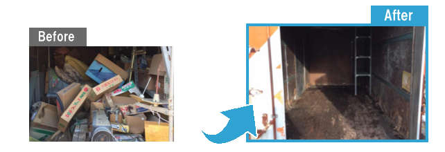 コンテナ内の不用品片付け(愛知県江南市)